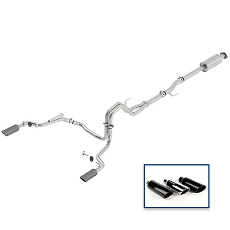 Ford F-150 Performance Exhaust - Rear - Ford Racing - Extreme Cat-Back Exhaust System - Dual Rear Exit - Carbon Fiber - `15-`18 Ford F-150 Performance Exhaust - Rear - Ford Racing - Extreme Cat-Back Exhaust System - Dual Rear Exit - Carbon Fiber - `15-`18